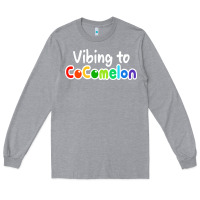 Heather Grey kids vibing to cocomelon Long Sleeve Tee - artisFamous