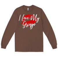 Chestnut kiss lips i love my gringo wife girlfriend premium Long Sleeve Tee - artisFamous