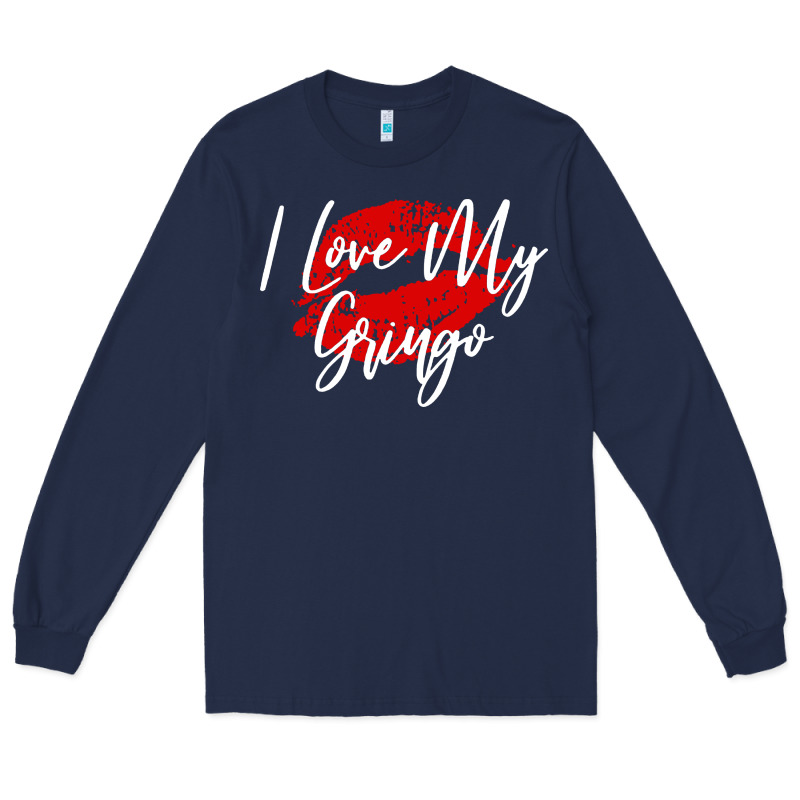 Kiss Lips I Love My Gringo Wife Girlfriend Premium Long Sleeve Tee by artisFamous | Teevron