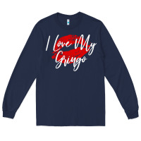 Navy kiss lips i love my gringo wife girlfriend premium Long Sleeve Tee - artisFamous