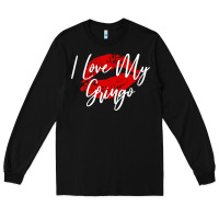 Black kiss lips i love my gringo wife girlfriend premium Long Sleeve Tee - artisFamous