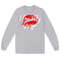Moon Dust kiss lips i love my gringo wife girlfriend premium Long Sleeve Tee - artisFamous