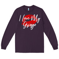 Plum kiss lips i love my gringo wife girlfriend premium Long Sleeve Tee - artisFamous