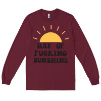 Burgundy ray of sunshine Long Sleeve Tee - artisFamous