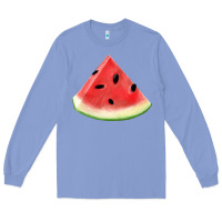 Colony Blue Watermelon Slice Png Long Sleeve Tee - artisFamous