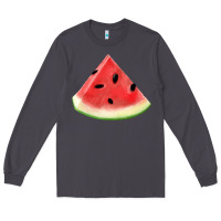 Smoke Watermelon Slice Png Long Sleeve Tee - artisFamous