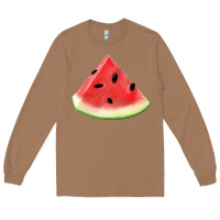 Toasted Coconut Watermelon Slice Png Long Sleeve Tee - artisFamous