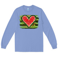 Colony Blue Watermelon Heart Long Sleeve Tee - artisFamous