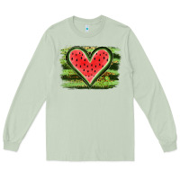 Matcha Watermelon Heart Long Sleeve Tee - artisFamous
