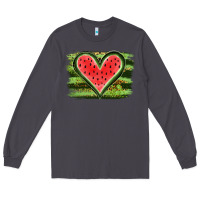 Smoke Watermelon Heart Long Sleeve Tee - artisFamous