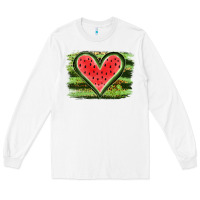 White Watermelon Heart Long Sleeve Tee - artisFamous