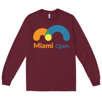 Burgundy miami open Long Sleeve Tee - artisFamous