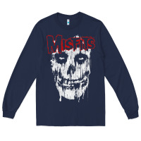 Navy mis .fits splat .ter t shirt Long Sleeve Tee - artisFamous