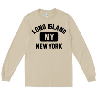 Mushroom long island ny gym style distressed amber print Long Sleeve Tee - artisFamous