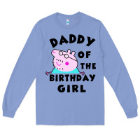 Colony Blue mens peppa pig daddy of the birthday Long Sleeve Tee - artisFamous
