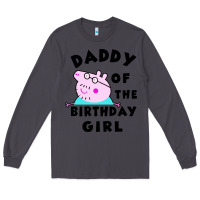 Smoke mens peppa pig daddy of the birthday Long Sleeve Tee - artisFamous