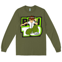 Army Green ben tennyson ben 10 Long Sleeve Tee - artisFamous