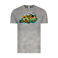Cloud Rock Kentucky map sunflower cactus serape Vintage Tee - RanaPortraitStore