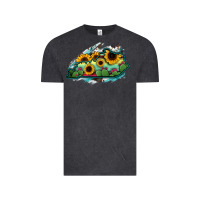 Vintage Black Kentucky map sunflower cactus serape Vintage Tee - RanaPortraitStore