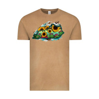 Vintage Camel Kentucky map sunflower cactus serape Vintage Tee - RanaPortraitStore