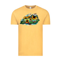 Vintage Mustard Kentucky map sunflower cactus serape Vintage Tee - RanaPortraitStore