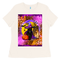 Bone witchy cat Ladies Tee - BundleAndBundleShop