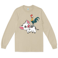 Mushroom hei hei rooster and pig funny cartoon Long Sleeve Tee - artisFamous