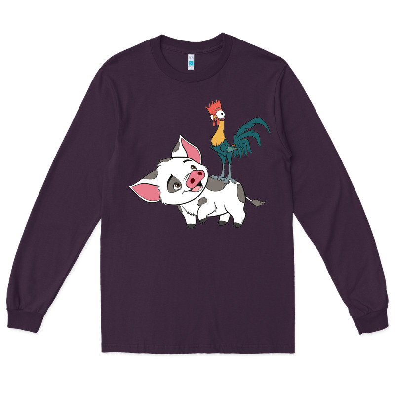 Hei Hei Rooster And Pig Funny Cartoon Long Sleeve Tee by artisFamous | Teevron