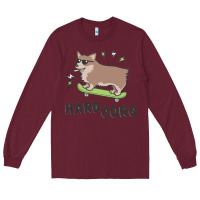 Burgundy hard corg Long Sleeve Tee - artisFamous