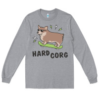 Heather Grey hard corg Long Sleeve Tee - artisFamous
