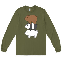 Army Green we bare bears the movie Long Sleeve Tee - artisFamous