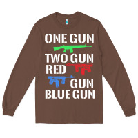 Chestnut one gun two gun red gun blue gun Long Sleeve Tee - artisFamous