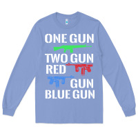 Colony Blue one gun two gun red gun blue gun Long Sleeve Tee - artisFamous