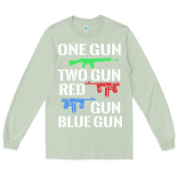 Matcha one gun two gun red gun blue gun Long Sleeve Tee - artisFamous