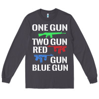 Smoke one gun two gun red gun blue gun Long Sleeve Tee - artisFamous