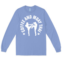 Colony Blue caffè e muay thai divertente Long Sleeve Tee - artisFamous