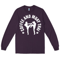 Plum caffè e muay thai divertente Long Sleeve Tee - artisFamous