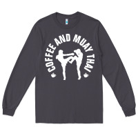 Smoke caffè e muay thai divertente Long Sleeve Tee - artisFamous