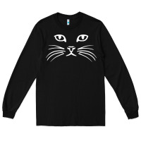Black cat face Long Sleeve Tee - artisFamous