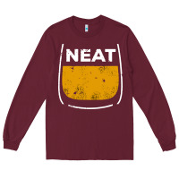 Burgundy neat whiskey glass Long Sleeve Tee - artisFamous