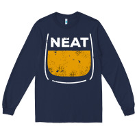 Navy neat whiskey glass Long Sleeve Tee - artisFamous