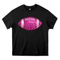 Black american football pink Heavy Core Tee - CowCowDesign
