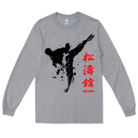 Heather Grey shotokan karate Long Sleeve Tee - artisFamous