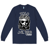 Navy funny jesus easter yolo jk brb Long Sleeve Tee - artisFamous