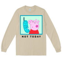 Mushroom peppa pig not today Long Sleeve Tee - artisFamous
