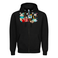Black teacher coffee cups Zipper Hoodie - RanaPortraitStore