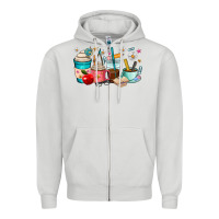 Dove Grey teacher coffee cups Zipper Hoodie - RanaPortraitStore