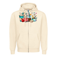 Sandshell teacher coffee cups Zipper Hoodie - RanaPortraitStore