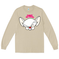 Mushroom pinky and the brain big face Long Sleeve Tee - artisFamous