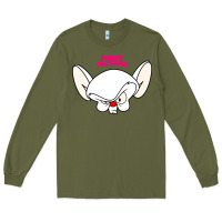 Army Green pinky and the brain big face Long Sleeve Tee - artisFamous